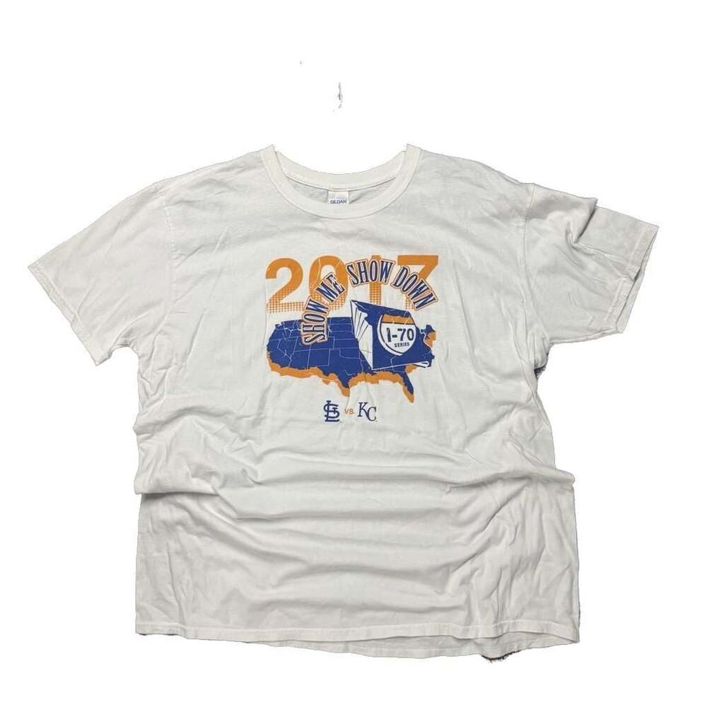 2017 I-70 Series St. Louis Cardinals vs. Kansas City Royals T-Shirt XL